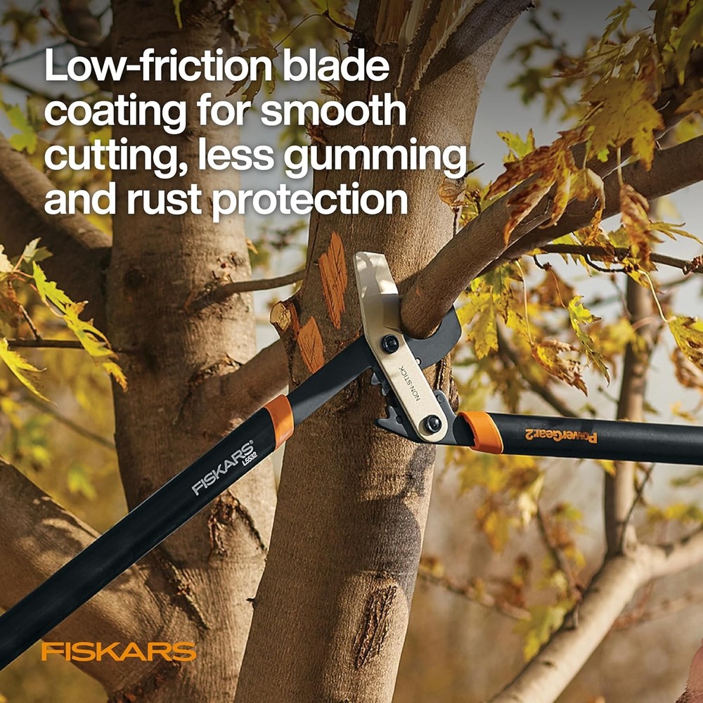 Fiskars 32-inch pruning shears for trimming trees.