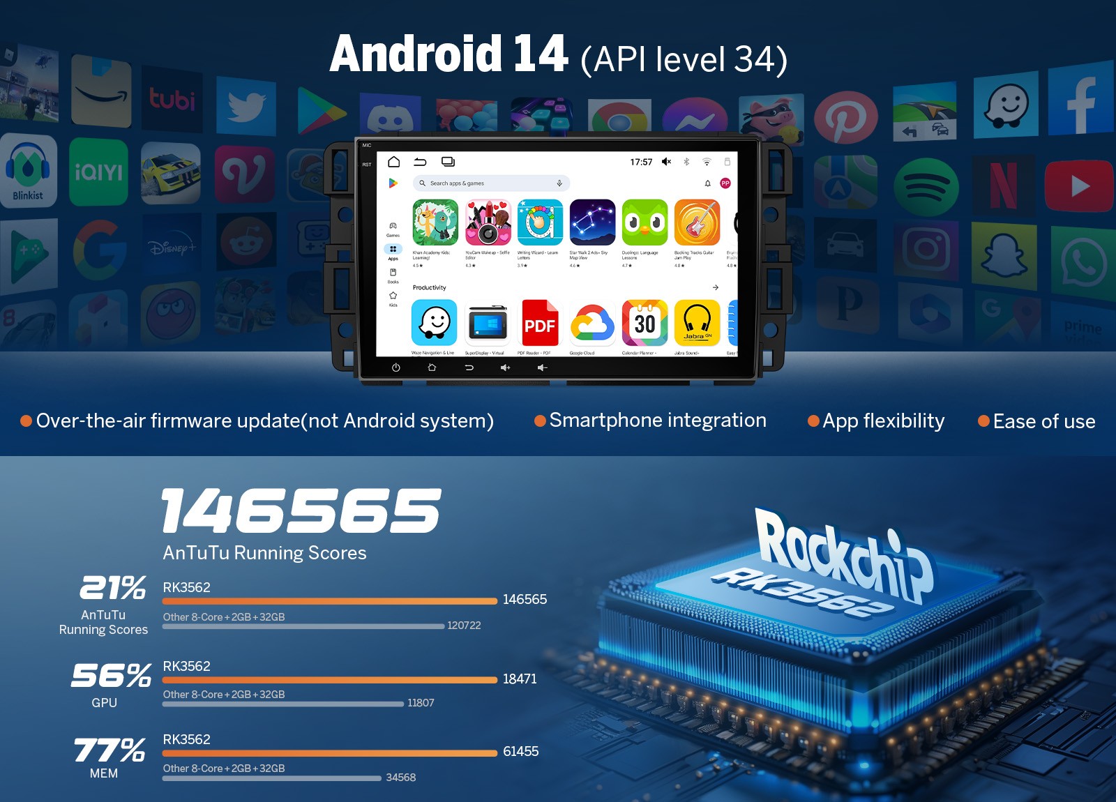 GMX7 8"Android for Chevy Silverado Sierra 2007-13 Car Radio Stereo Apple CarPlay