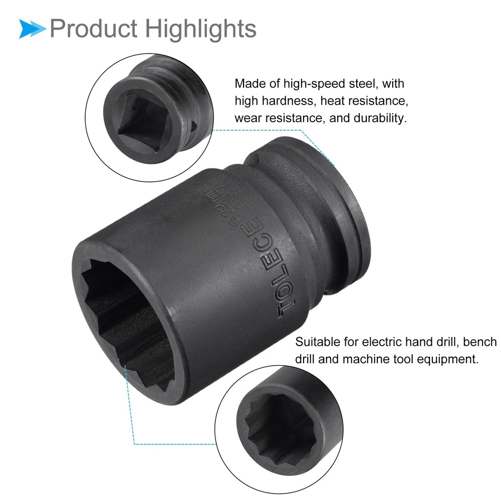 Impact Socket 3/4" Drive 29mm Socket 56mm 12 Point for DIY Hand Making