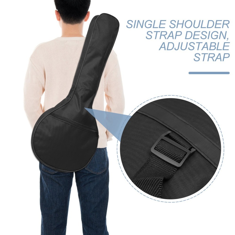 Mandolin Backpack Soft Strap Bag Guitar Pouch with Pockets Case for