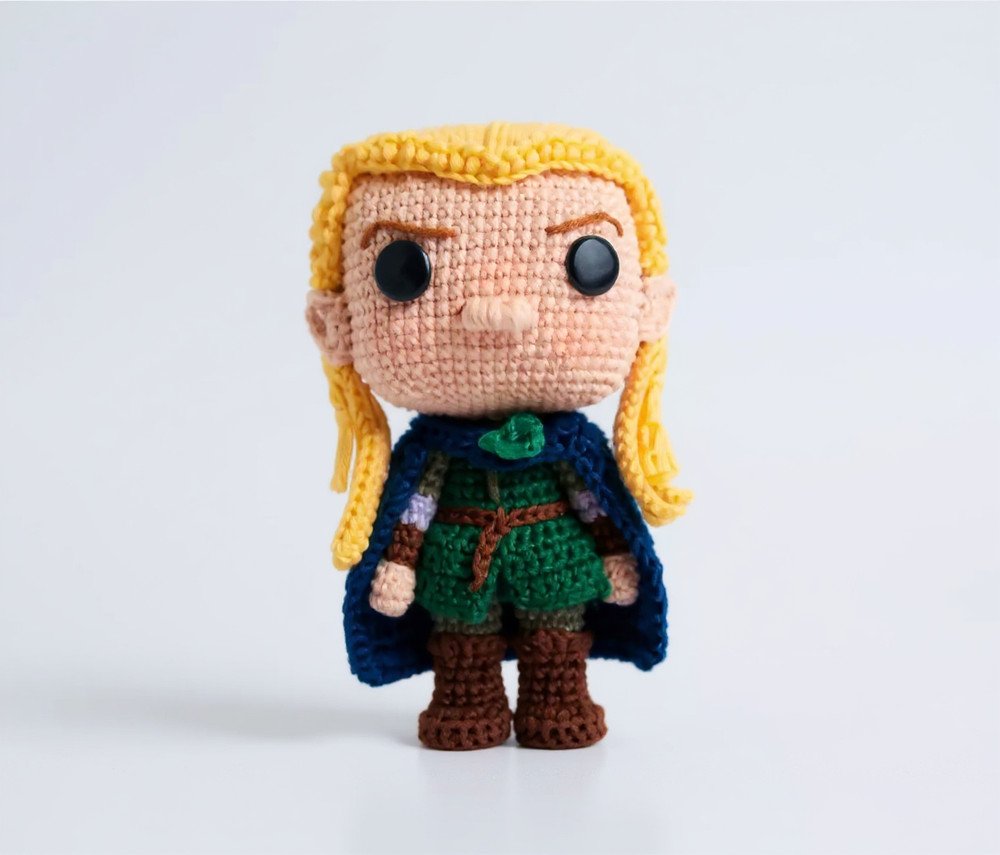 Fantasy Fellowship Crochet Pattern Amigurumi Wizard Elf Dwarf Doll Set