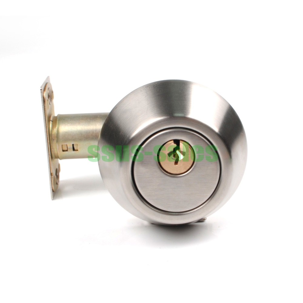Single-sided locking Silver three keys door thickness 35–45 mm bedroom/study US