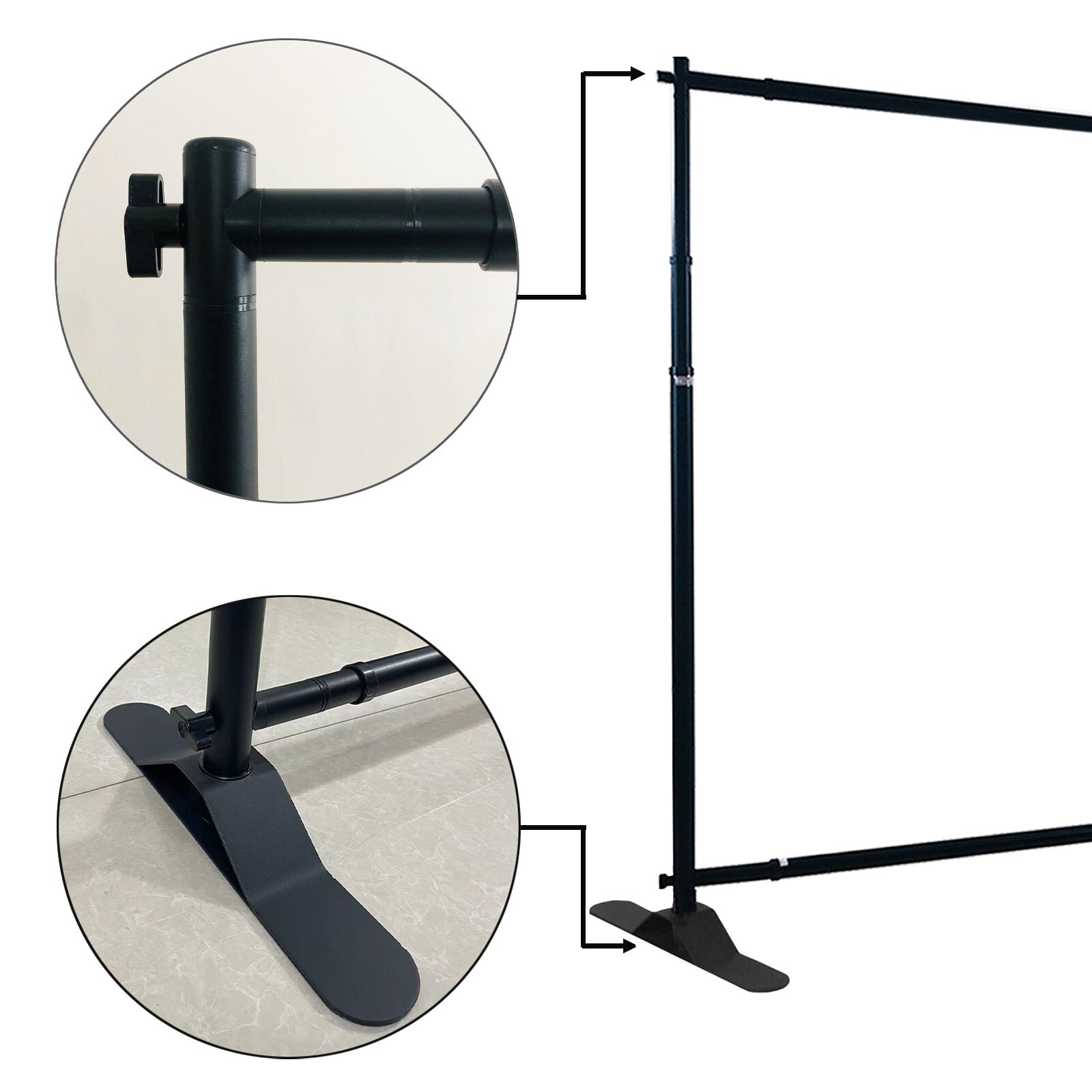 8'x10' Banner Stand Step and Repeat Adjustable Telescopic Trade Show Backdrop