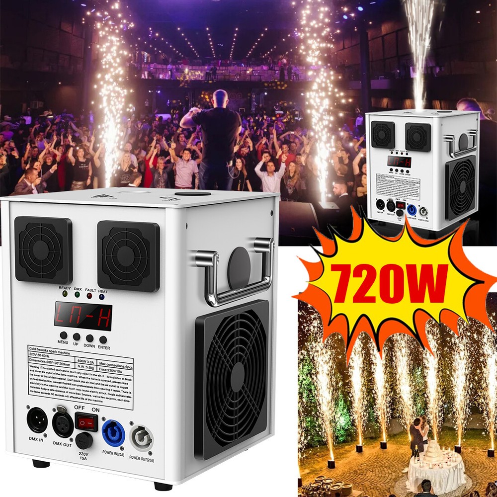 700W Cold Spark Machine Stage Effect DMX Firework Machine DJ Event Party Wedding