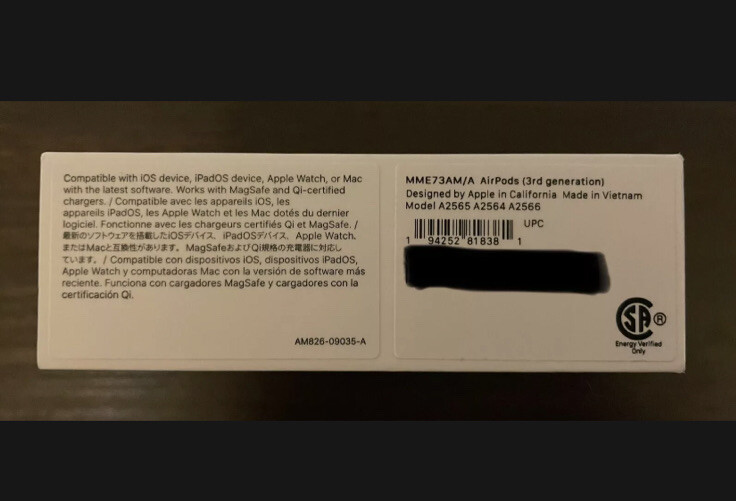 Apple Airpods 3rd Generation with MagSafe Charging Case Authentic Set