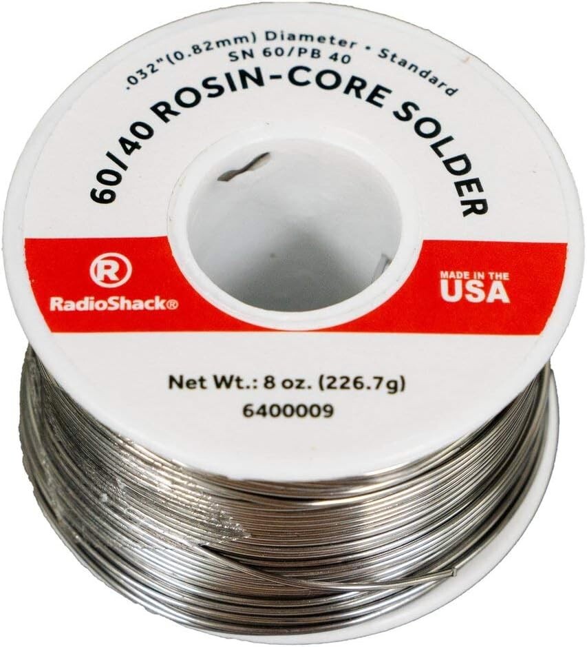 60Sn40Pb Rosin Core Solder RA2% .032" 8oz