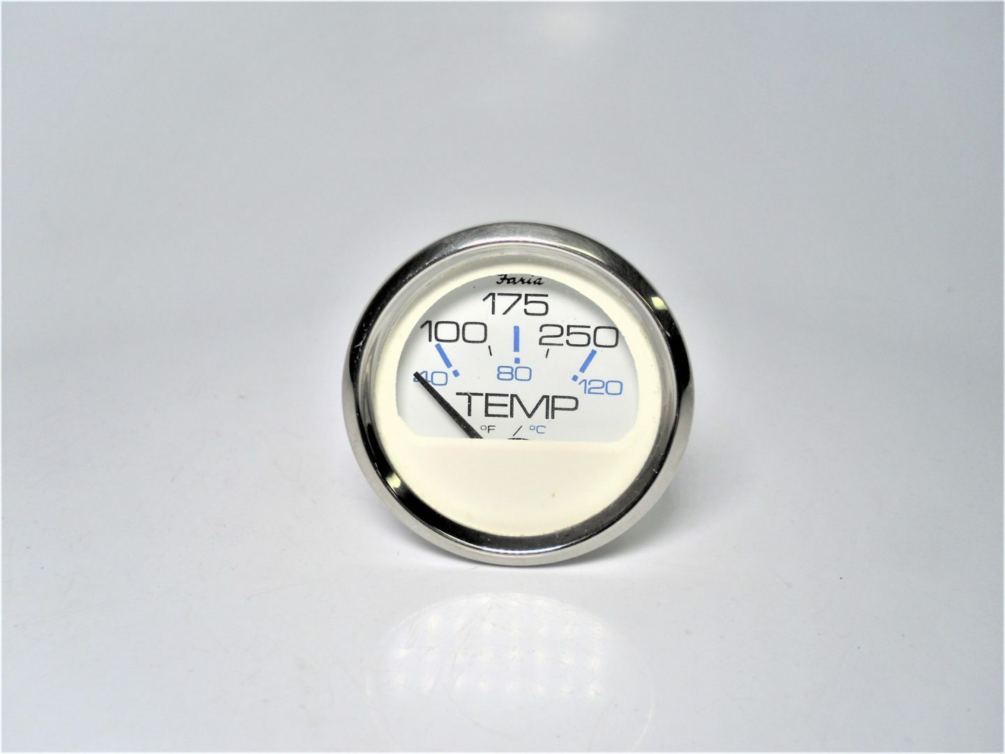 Faria GP9172A 2" White Marine Engine Motor Temperature Gauge