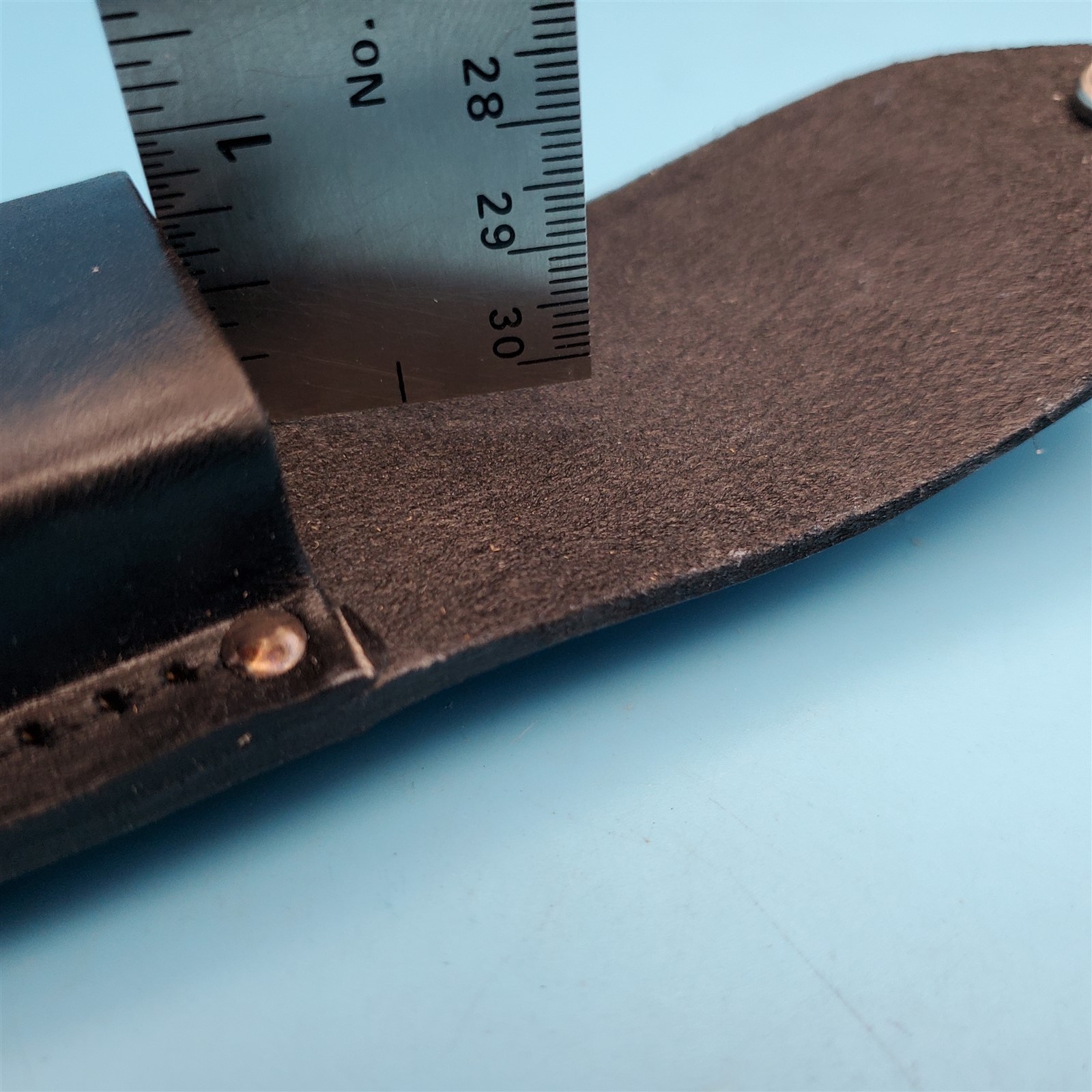 Vintage Buck 110 Pocket Knife Sheath Black Leather Folding Blade Hunter Case 5"