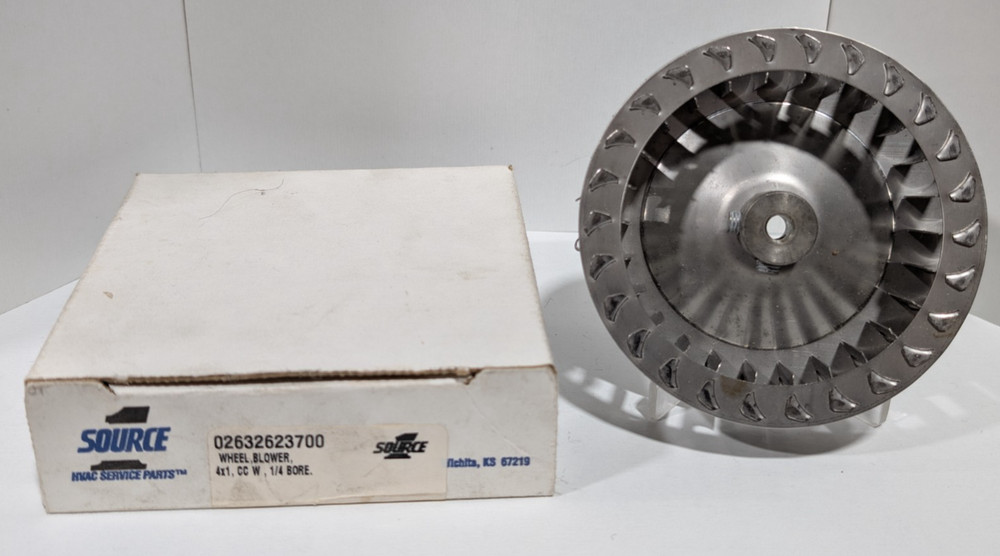 Inducer Wheel Blower 4”x1” CC W 1/4 bore, 02632623700 - NEW -