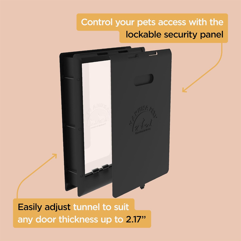 Essential Pet Door, Large, Black