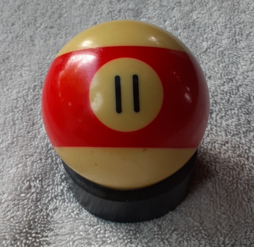 Vintage Bakelite Billiard # 11 Pool Ball. Red