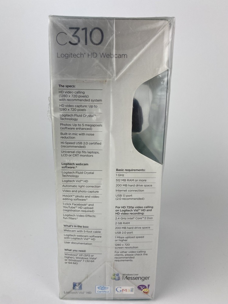 Logitech C310 HD Webcam - Black