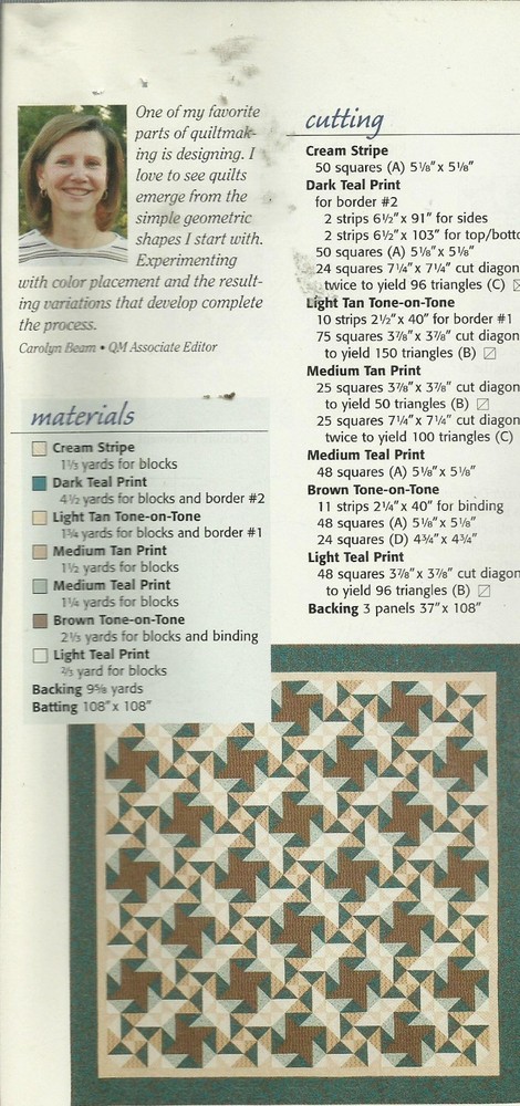 A0326 MOCHA MIST FULL AND CRIB QUILT PATTERN/INSTRUCTIONS