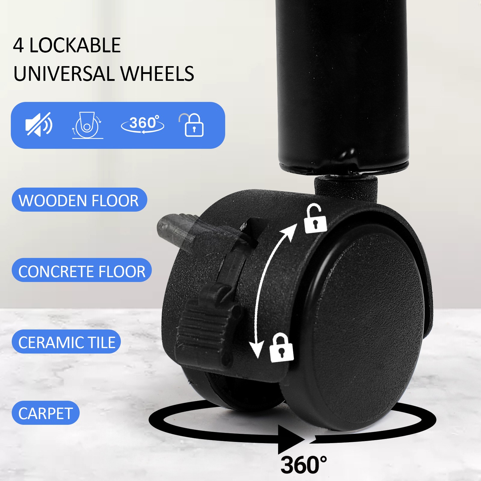 Black Portable Manicure Table Folding Nail Desk Beauty Salon Spa w/Wheels & Bag