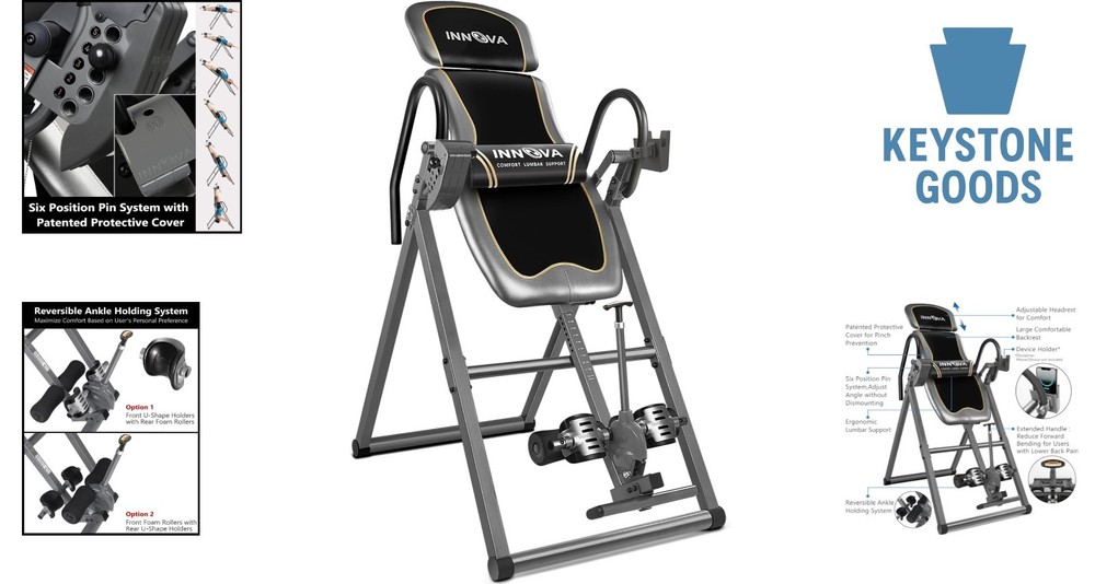 Heavy Duty Inversion Table with Adjustable Features & 300 lb Capacity