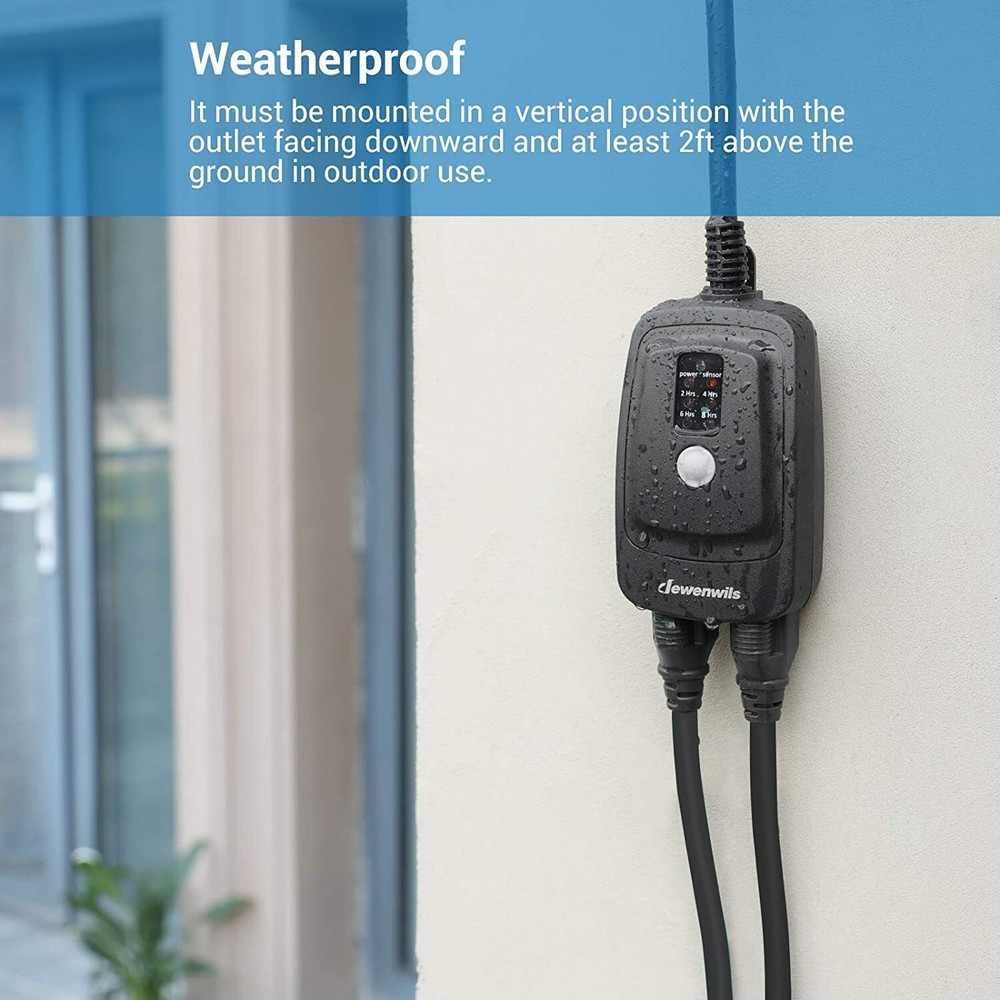 DEWENWILS Remote Control Outlets Timer Halloween Range Plug in Timer Switch