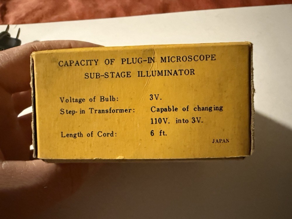 Vintage Atco Plug In Microscope Sub Stage Illuminator Works