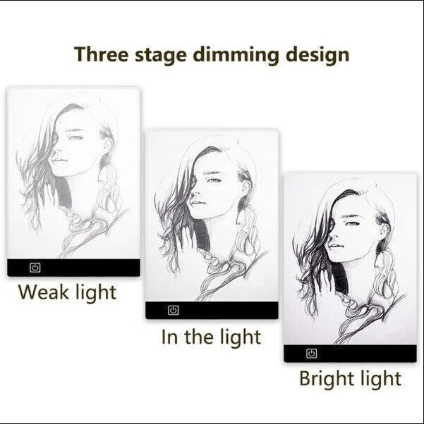 A4 LED Drawing Tracing Table Display Light Box Pad Artist Stencil Board Tattoo