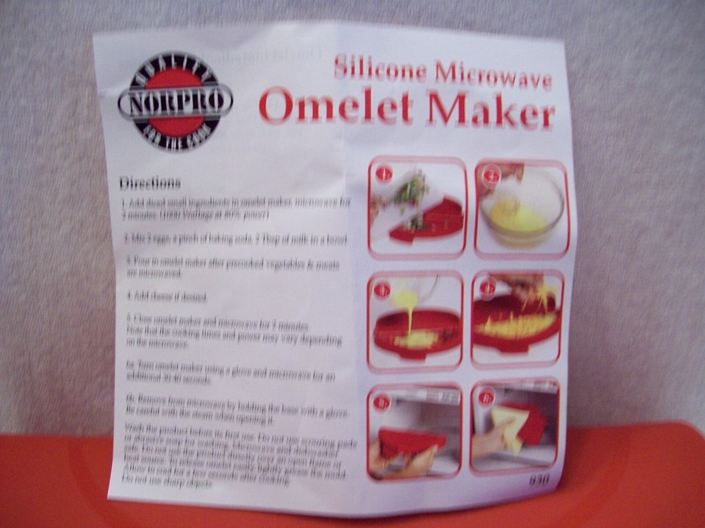 Norpro Silocone Microwave Omlet Maker