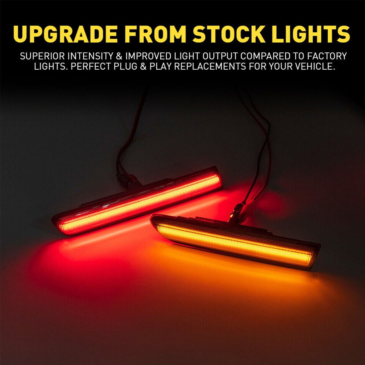 4PCS For 2004-2008 Acura TL Smoked Lens LED Front Rear Fender Side Marker Lights