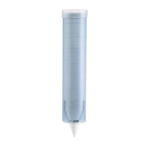 San Jamar SANC3165FBL PullType Medium Cup Frosted Blue Dispenser