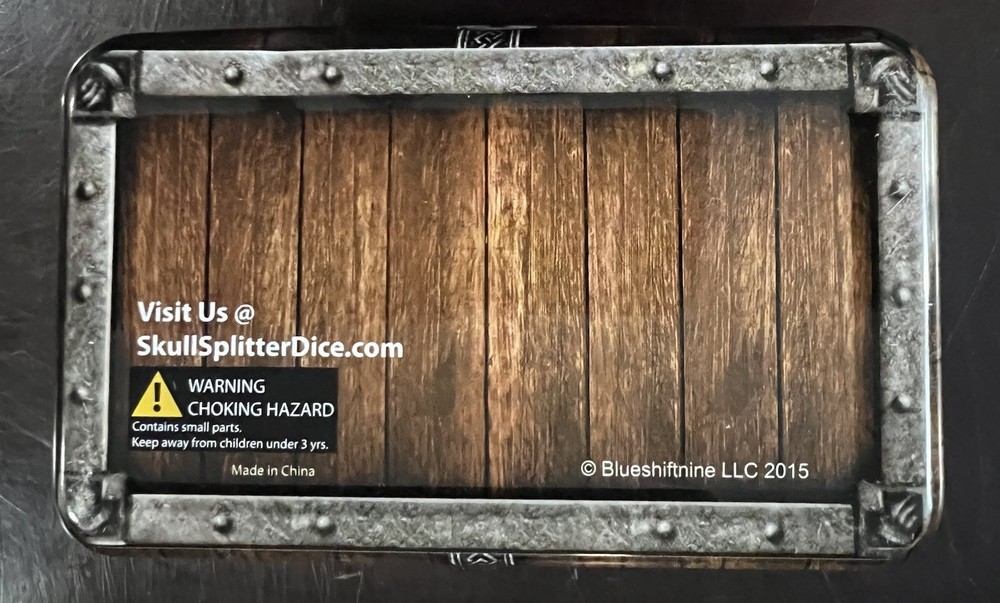 Skull Splitter Metal Dice Copper Polyhedral Set Skullsplitter D&D