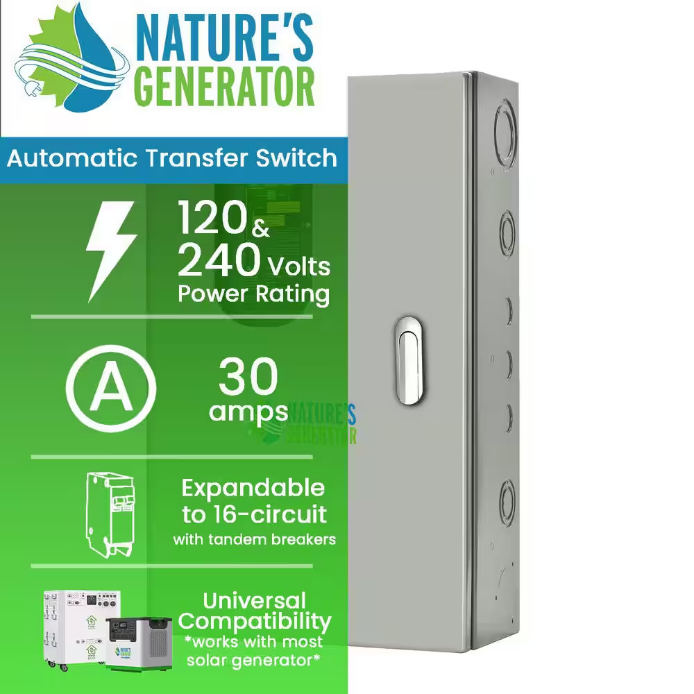 Natures Generator 30A Automatic Generator Transfer Switch