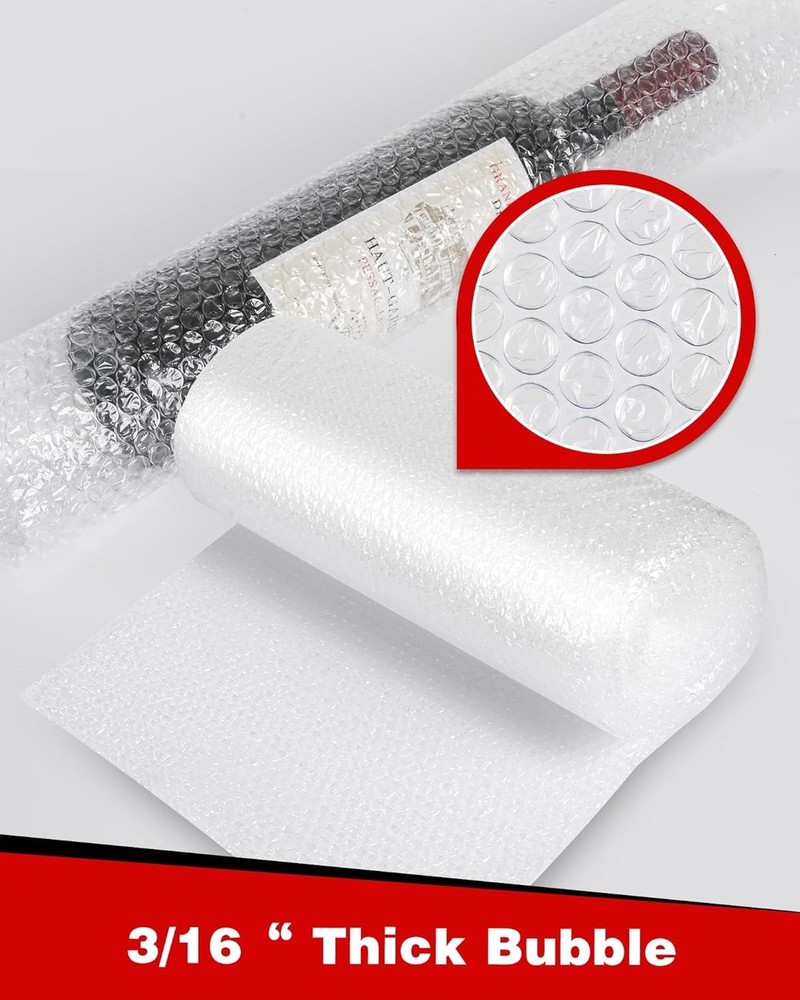 Shipping Bubble Cushioning Rolls - 3/16", 2-Pack