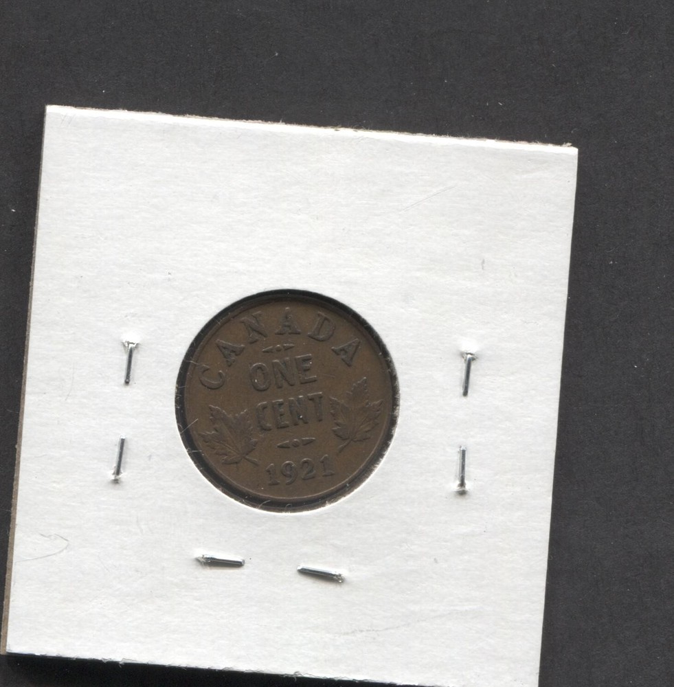 1921 Canada- 1 Cent- Rotated Die- Fine!