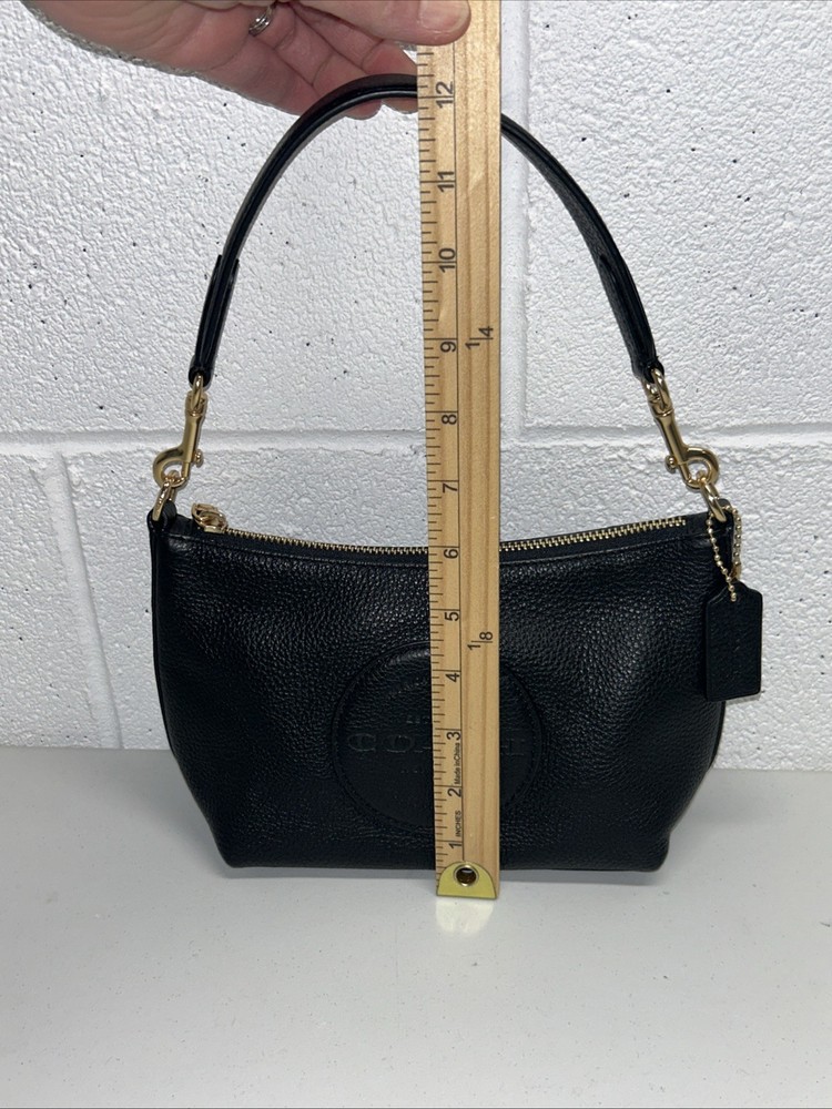 Coach Dempsey Shoulder Bag Black Leather Patch (C2829)