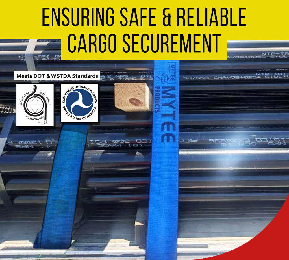 (4 Pack) 4" x 40' Winch Strap with Flat Hook - Blue