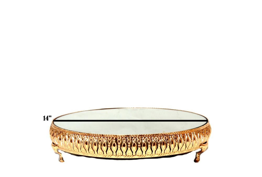Wedding Cake Stand Mirror Top 3 Pieces Set