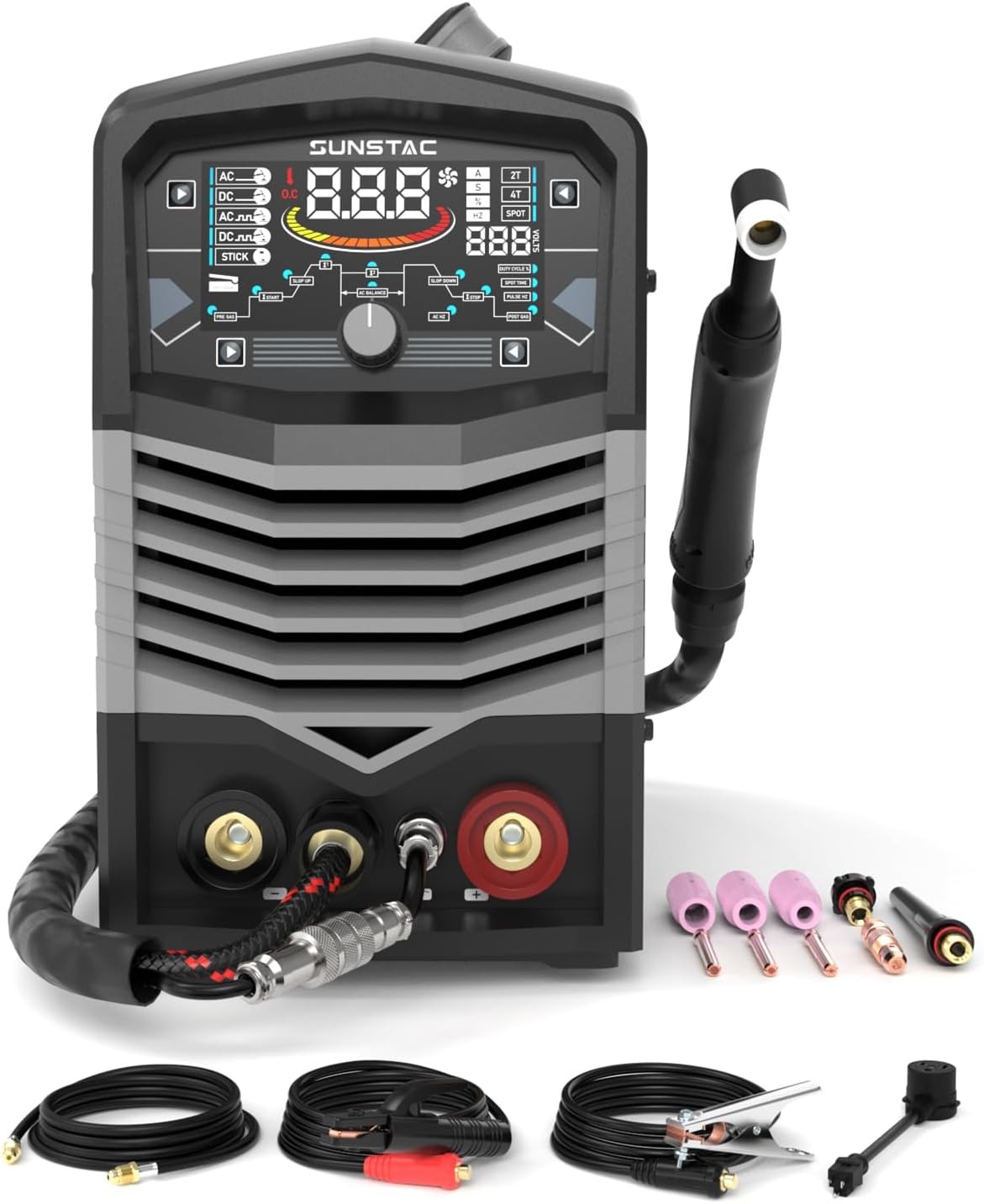 250A AC/DC Aluminum TIG Welder with Pulse DC TIG/AC TIG/Pulse TIG/SPOT TIG/Stick