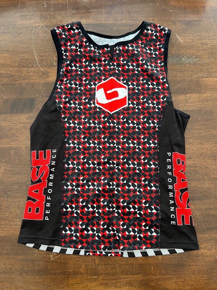 Large Men's Triathlon Top with Two Back Pockets BASE Performance