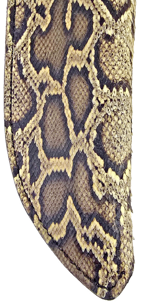 ESEE 3 Burmese Python Skin Sheath handmade custom leather bushcraft sheath RC 3