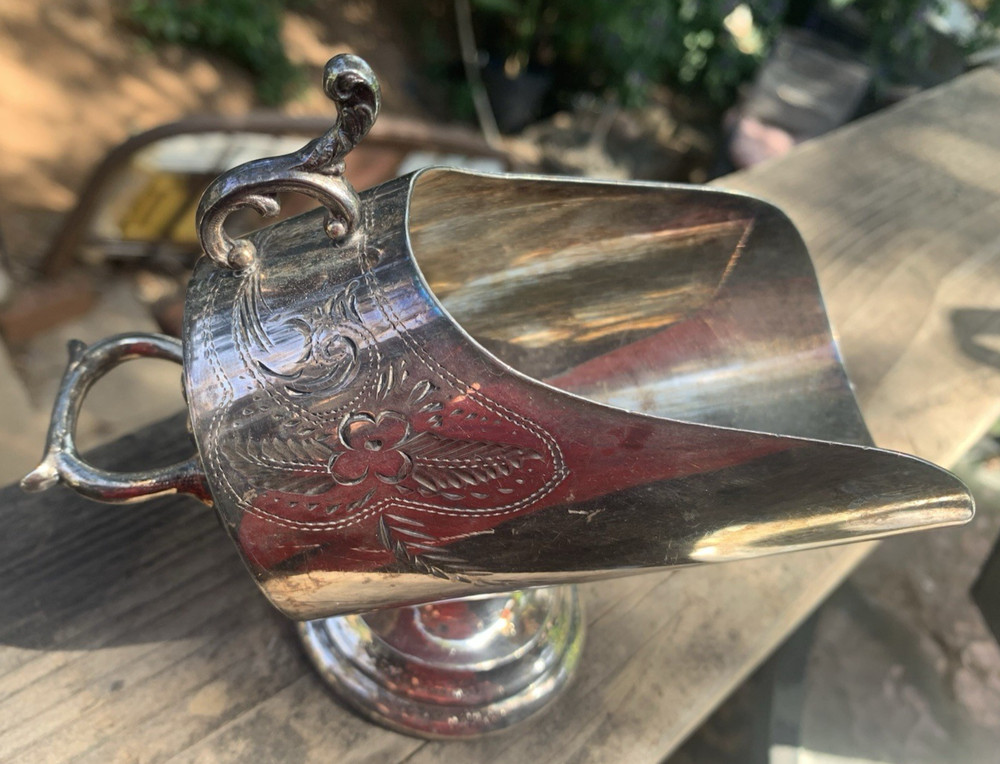 Victorian Silver Plate Sugar Scuttle Barrel EPBM 1900s Model Etched Pattern 917