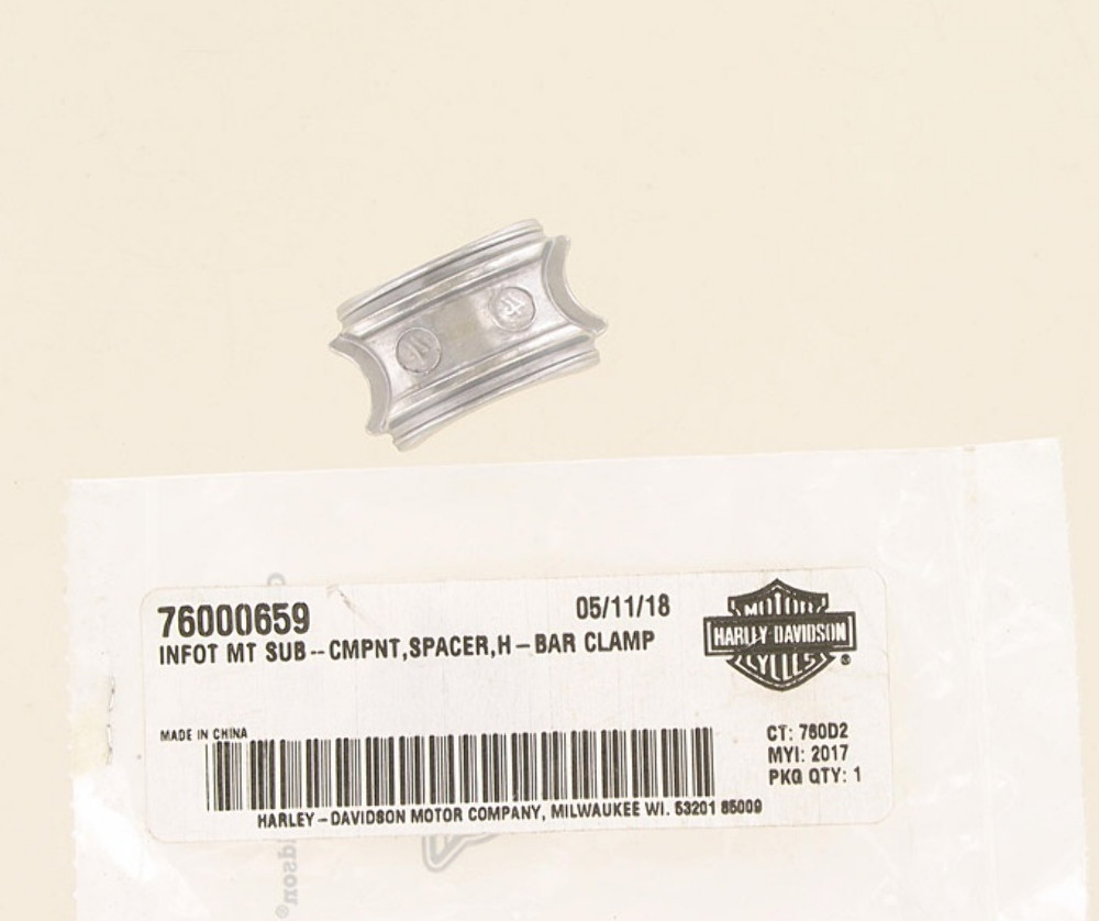 Harley Davidson Handlebar Clamp Spacer Speaker 76000659
