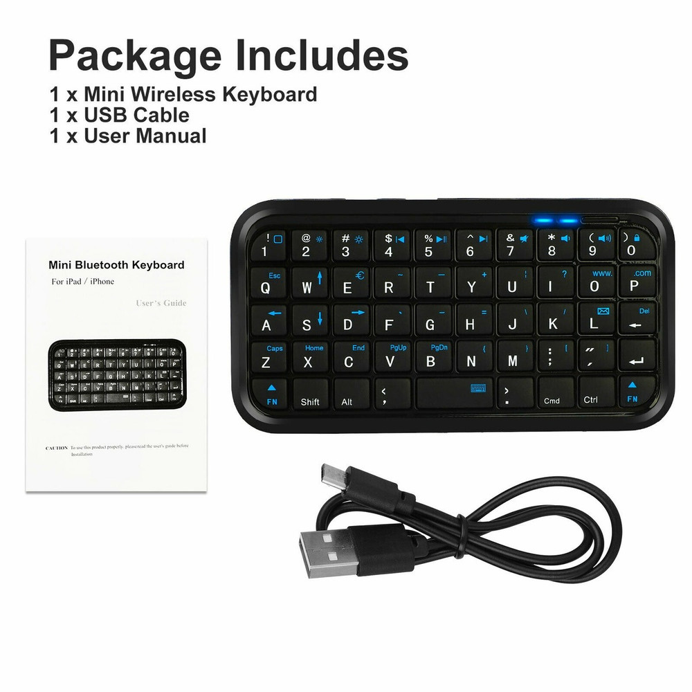 49 Keys Mini Wireless Bluetooth Keyboard Bluetooth 3.0 Keypad for XBox Phone PC