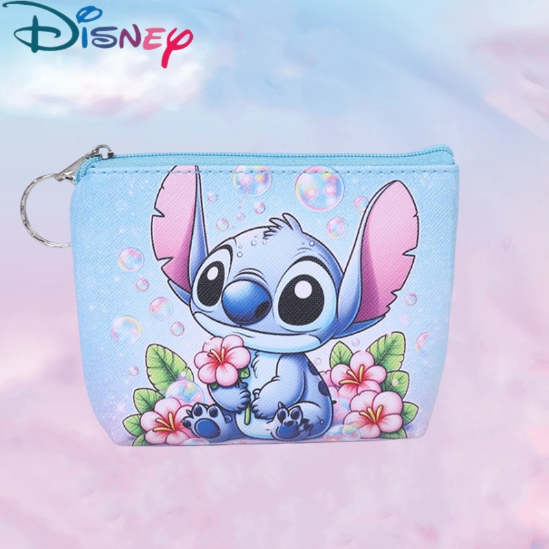 Disney Stitch Mini Coin Purse Clutch Key Case Storage Bag Cartoon
