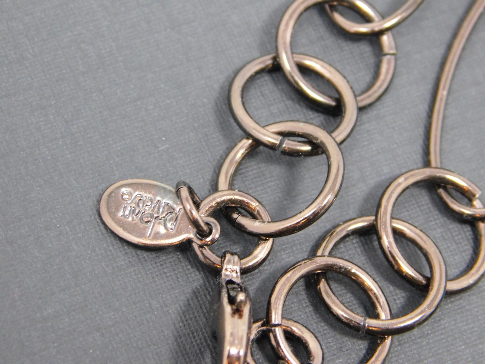 Vintage JOAN RIVERS Copper Tone Ball Bead Station Saturn Chain 36" Necklace