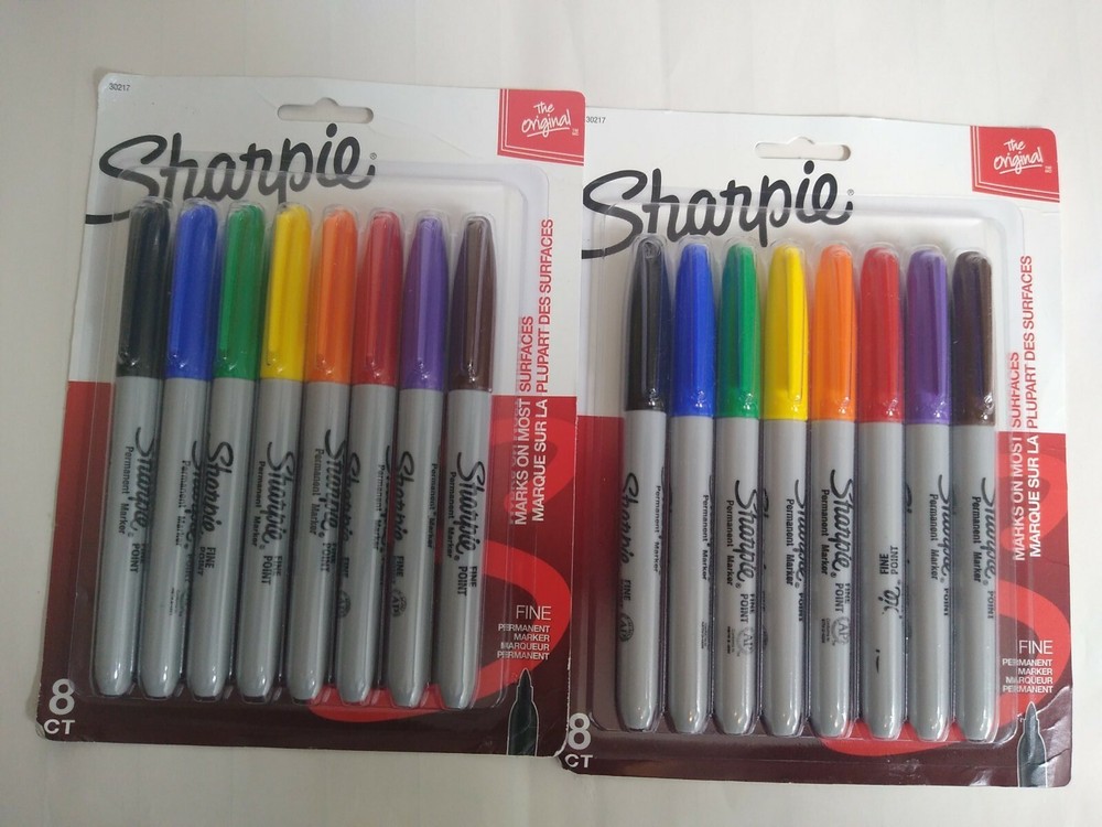 2 Sharpie Fine Tip Point Permanent Marker The Original Assorted Colors 6 Each
