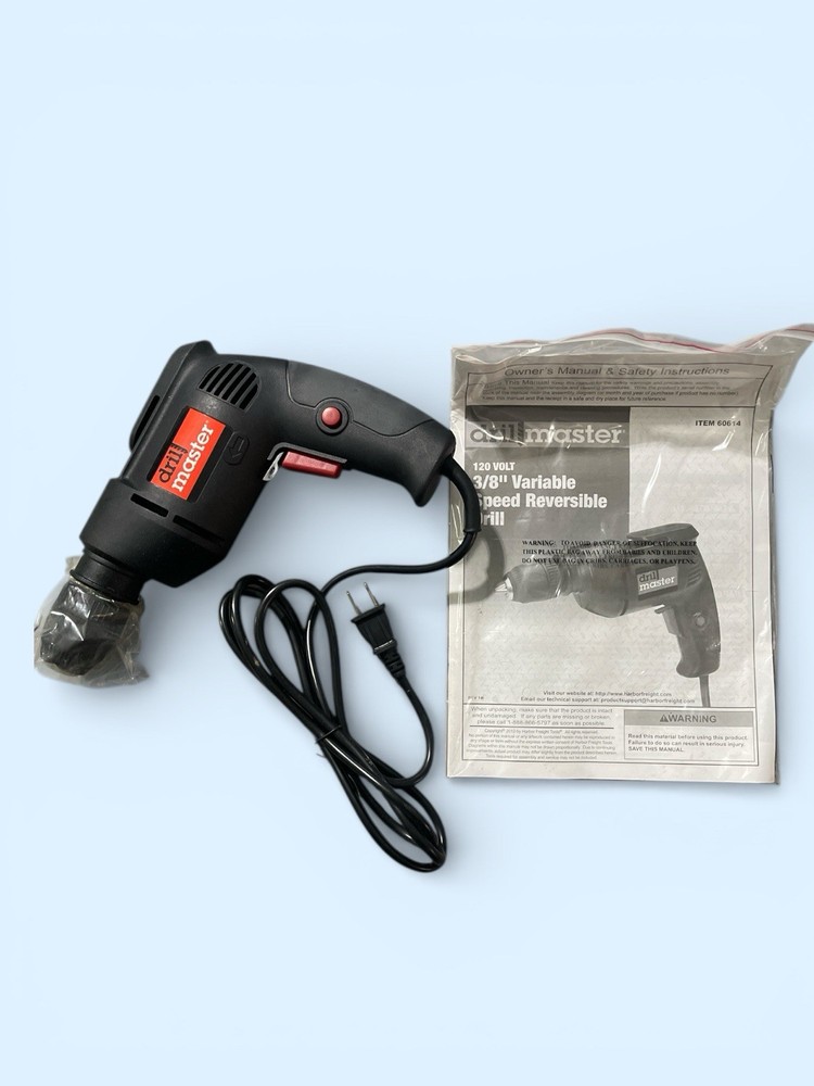 DRILL MASTER ( 60614 ) 3.2 Amp 3/8 In. Variable Speed Drill | Keyless Chuck (BK)