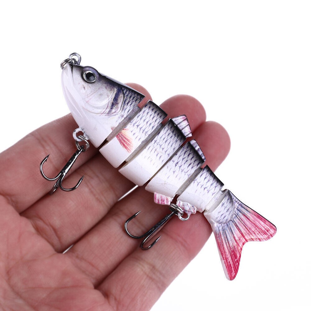 👍Lifelike swimbait crankbait fishing lures 5 pack lot tackle box multi jointed