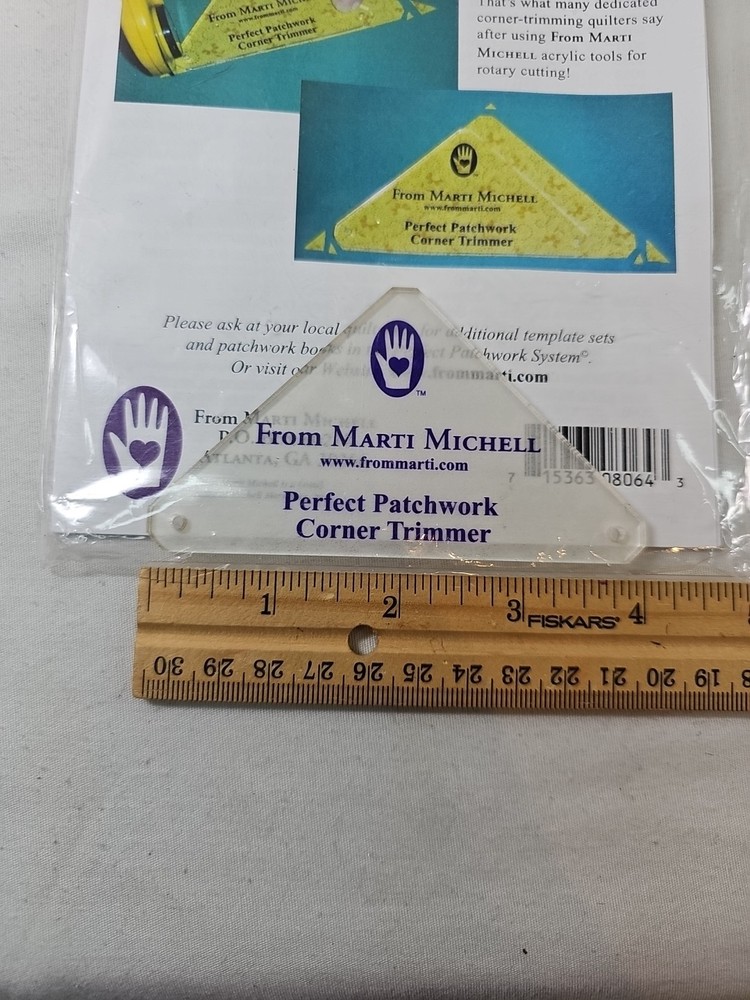 NEW MARTI MICHELL Perfect Patchwork Quilt #8064 Corner Acrylic Trimmer & Booklet