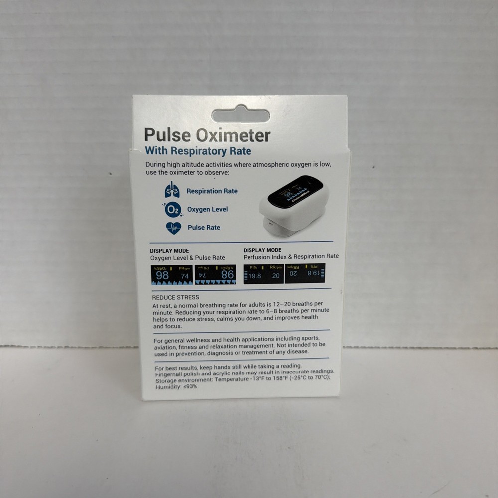 Pulse Oximeter With Respiratory Rate