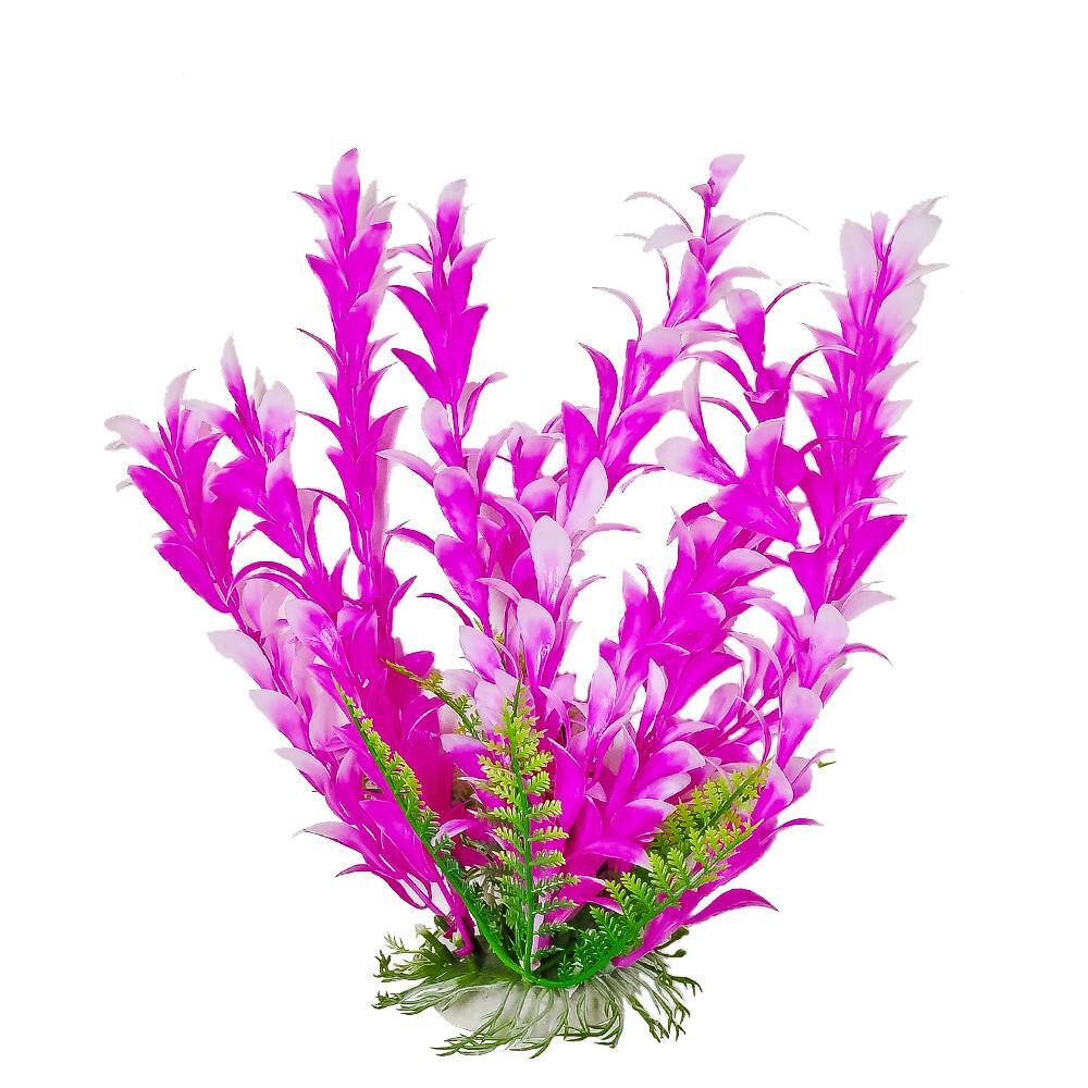 PD-BH21 Bacopa-like 6in weighted base Bag & Header, Pink/White