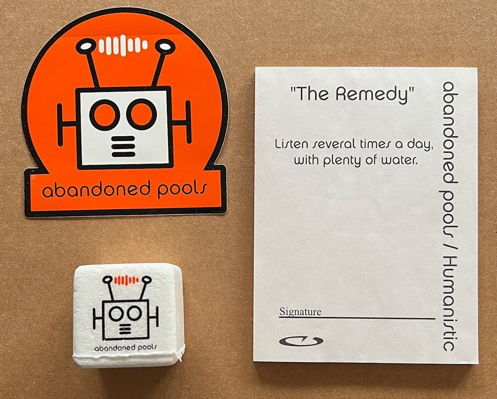 Abandoned Pools - Humanistic RARE promo sticker / notepad / antenna topper