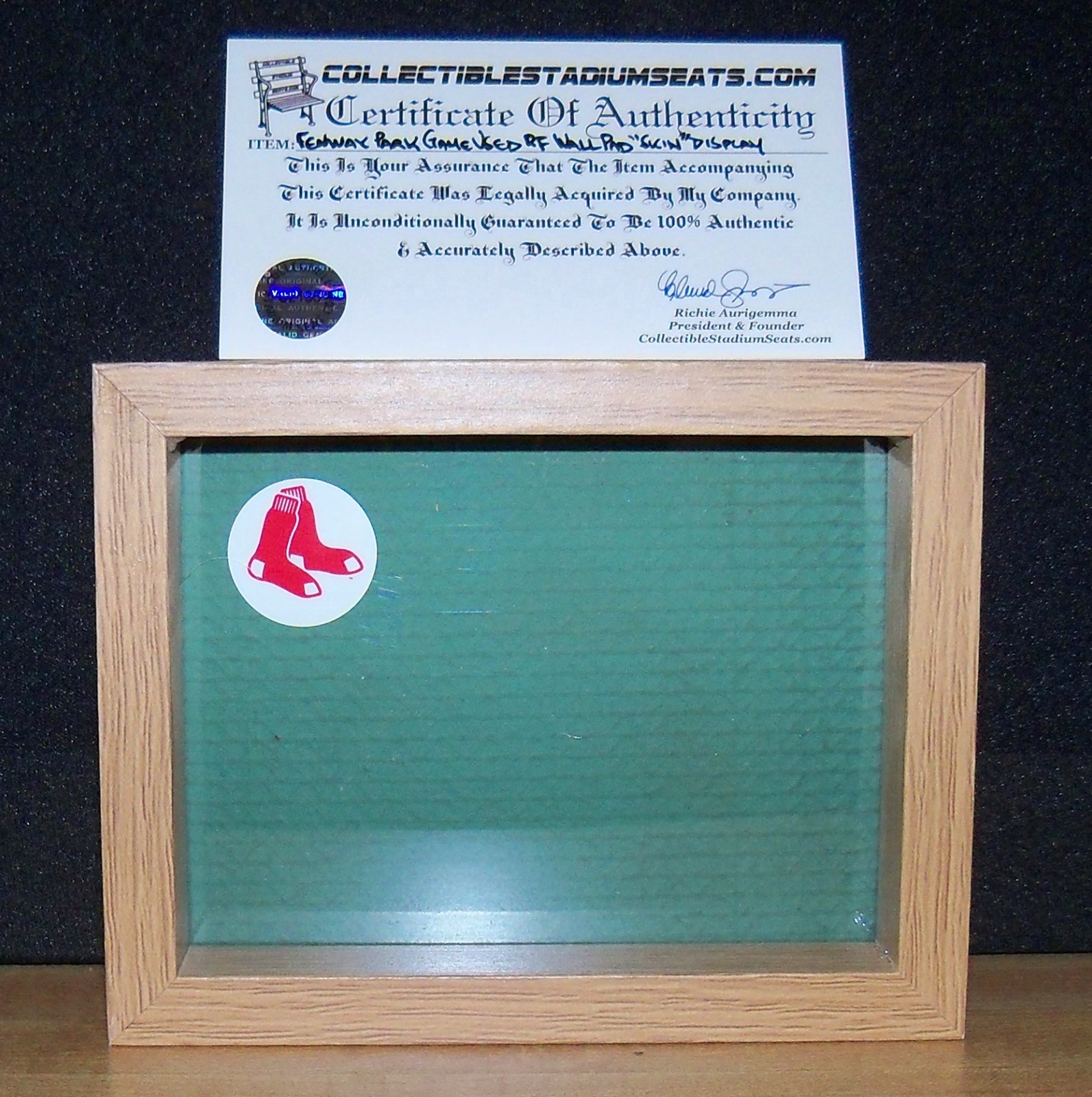⚾ FENWAY PARK USED WALL PAD DISPLAY Green Monster Boston Red Sox Ted Williams ⚾