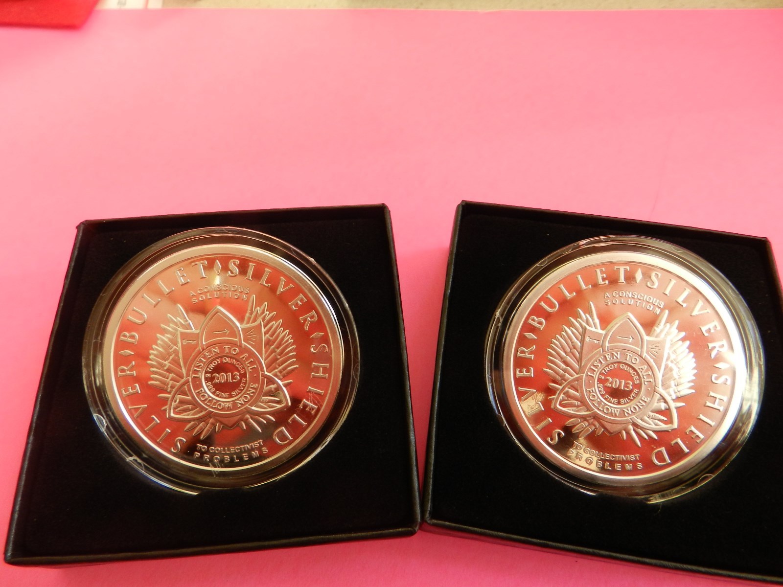 2013 Rare Silver Bullet Silver Shield 2 OZ Sic Semper Proof & Warbird Proof Set