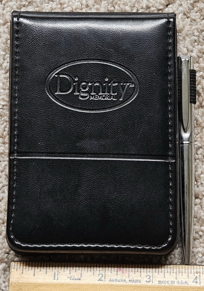 Dignity Memorial Black Notepad and Pen